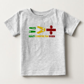 Camiseta De Bebé l'égualité est plus grande que la division