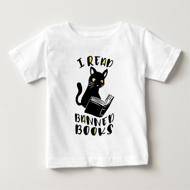 Camiseta De Bebé Leí libros prohibidos Cat (Anverso)