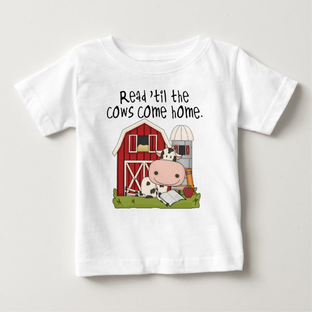 Camiseta De Bebé Leído 'hasta las vacas vuelva a casa (Anverso)