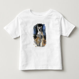 Camiseta De Bebé Lémur de cola anillada, (Lemur catta), Madre y