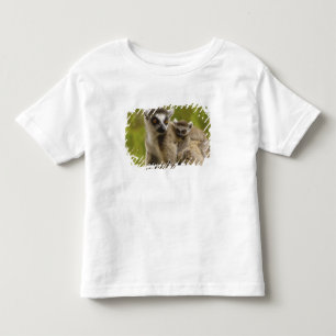 Camiseta De Bebé Lémures de cola anillada (Lemur catta) Madre e hij