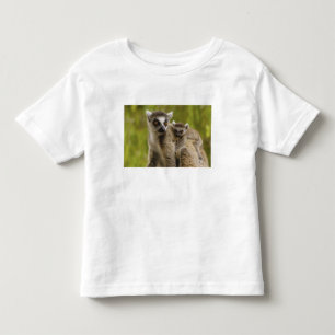 Camiseta De Bebé Lémures de cola anillada (Lemur catta) Madre y crí
