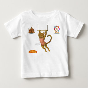 Camiseta De Bebé Lena artista de trapecio leopardo