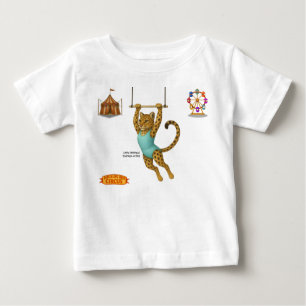 Camiseta De Bebé Lena artista de trapecio leopardo