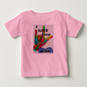 Camiseta De Bebé Lenguaje de signos americano del ASL TE AMO MÁS