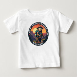 Camiseta De Bebé Lenta y disfruta de la aventura