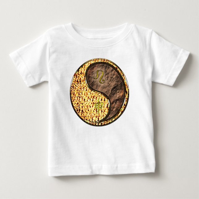 Camiseta De Bebé Leo & Mono de Tierra (Anverso)