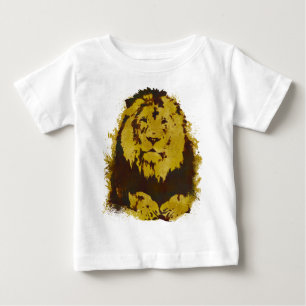 Camiseta De Bebé León acuarela