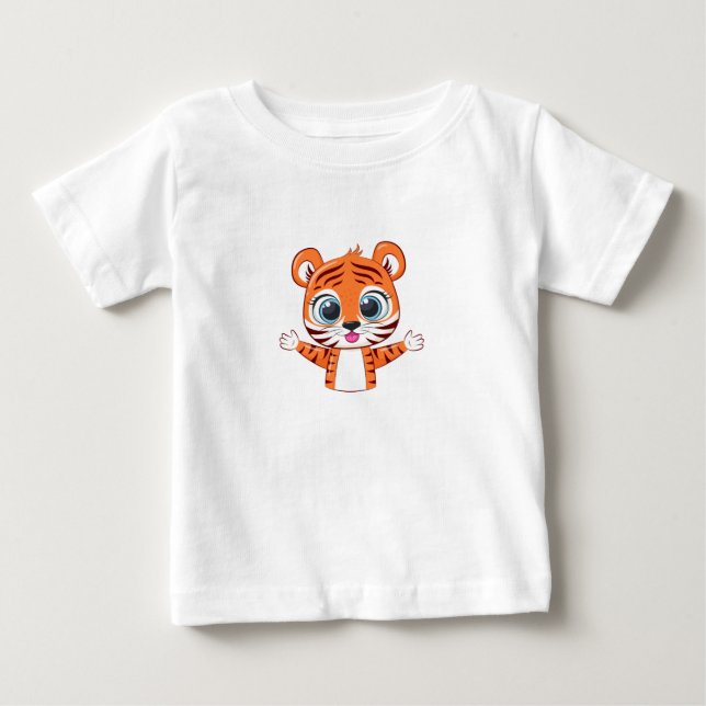 Camiseta de bebé león adorable (Anverso)