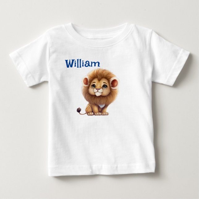 Camiseta de bebé León bebé personalizable (Anverso)