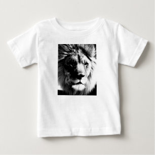 Camiseta De Bebé León blanco y negro