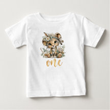 Camiseta de bebé león boho de cumpleaños salvaje