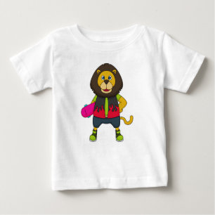 Camiseta De Bebé León como patinador con patineta