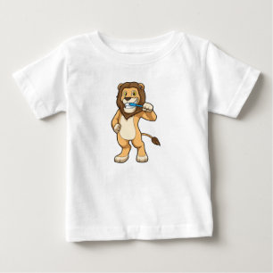Camiseta De Bebé León con cepillo de dientes