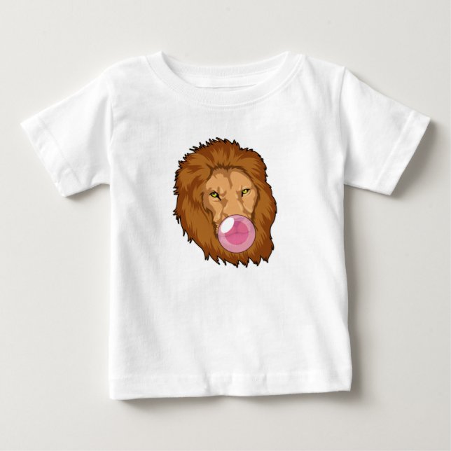 Camiseta De Bebé León con chicle de burbuja (Anverso)