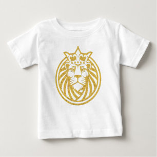 Camiseta De Bebé León con Corona - Estilo Oro 4