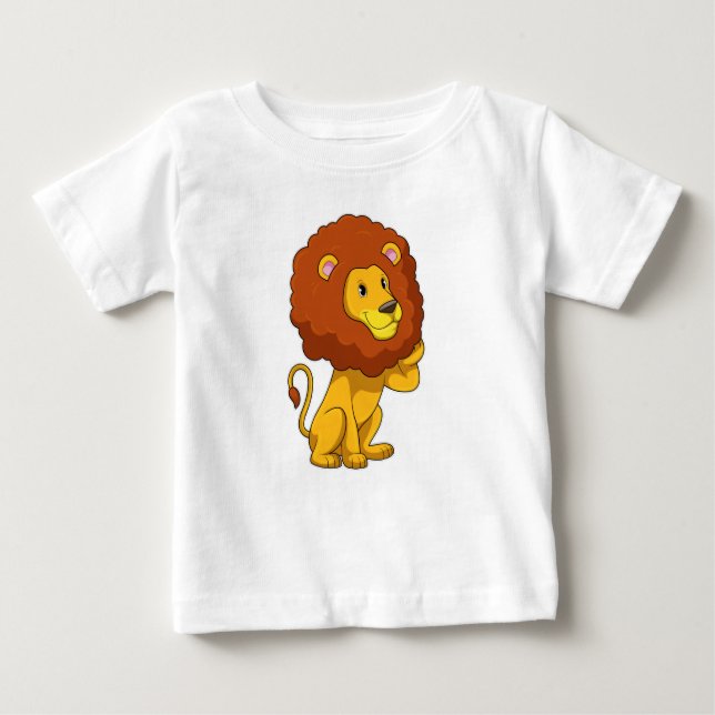Camiseta De Bebé León con curvas (Anverso)