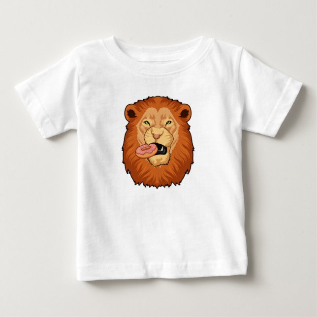 Camiseta De Bebé León con Donut (Anverso)