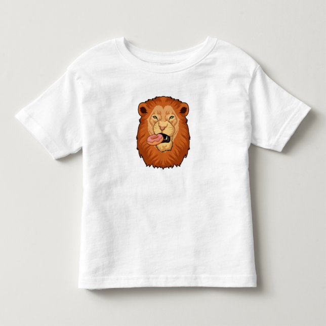 Camiseta De Bebé León con Donut (Anverso)