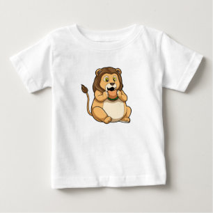 Camiseta De Bebé León con hamburguesa