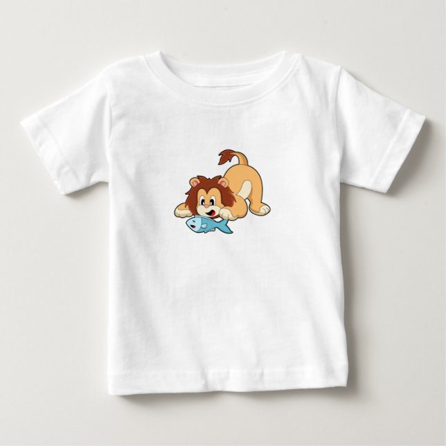 Camiseta De Bebé León con peces (Anverso)