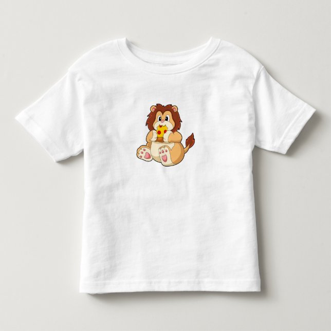 Camiseta De Bebé León con pieza de Salami Pizza.PNG (Anverso)