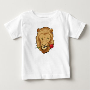 Camiseta De Bebé León con Rosa