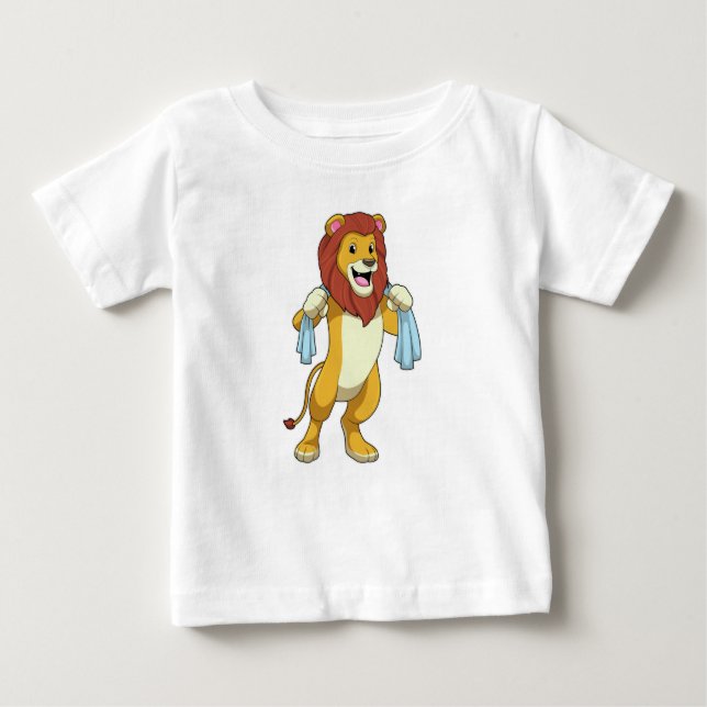 Camiseta De Bebé León con toalla para ducha (Anverso)