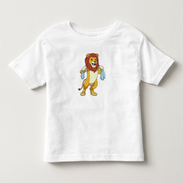 Camiseta De Bebé León con toalla para ducha (Anverso)