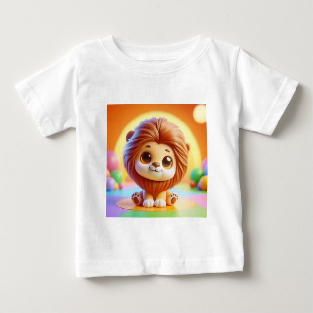 Camiseta De Bebé León Cute (Anverso)