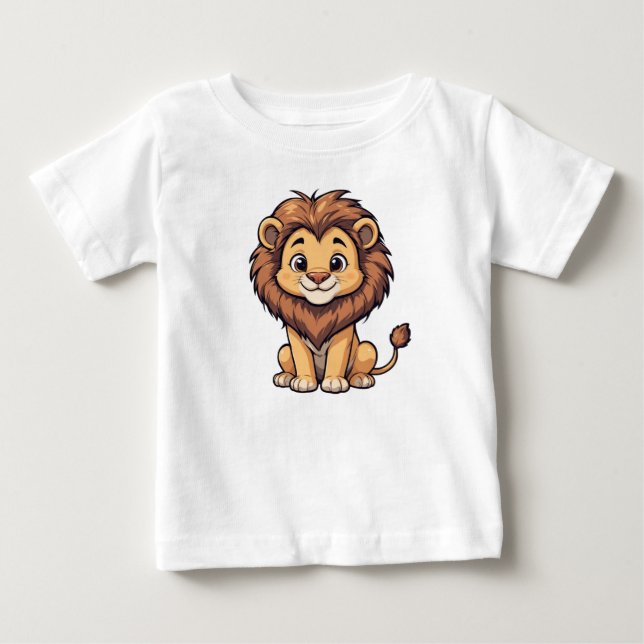 Camiseta De Bebé León Cute (Anverso)