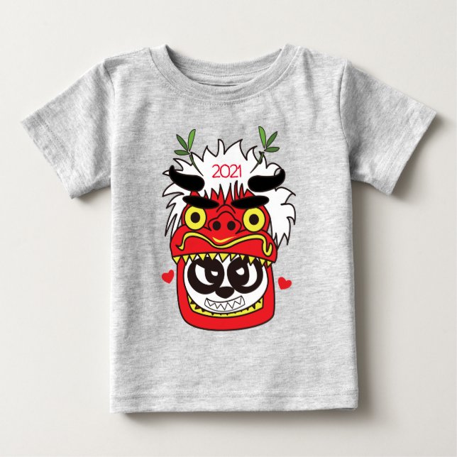 Camiseta De Bebé León de Año Nuevo 2021 (Anverso)