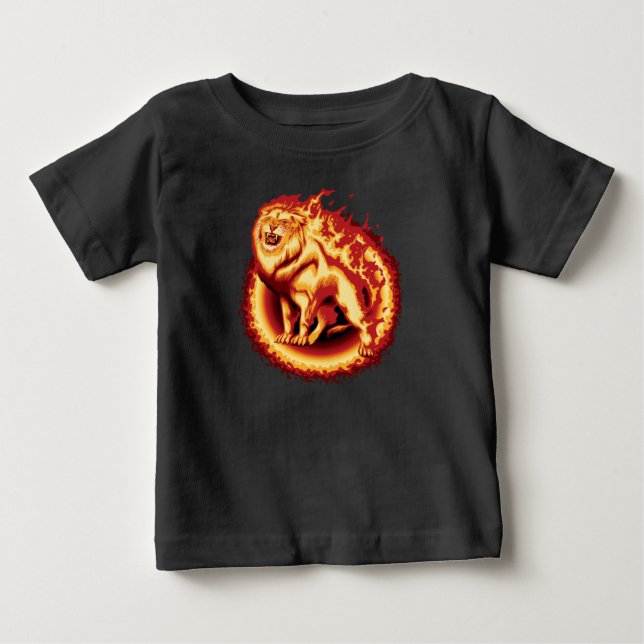 Camiseta De Bebé León de Fuego ruidoso (Anverso)