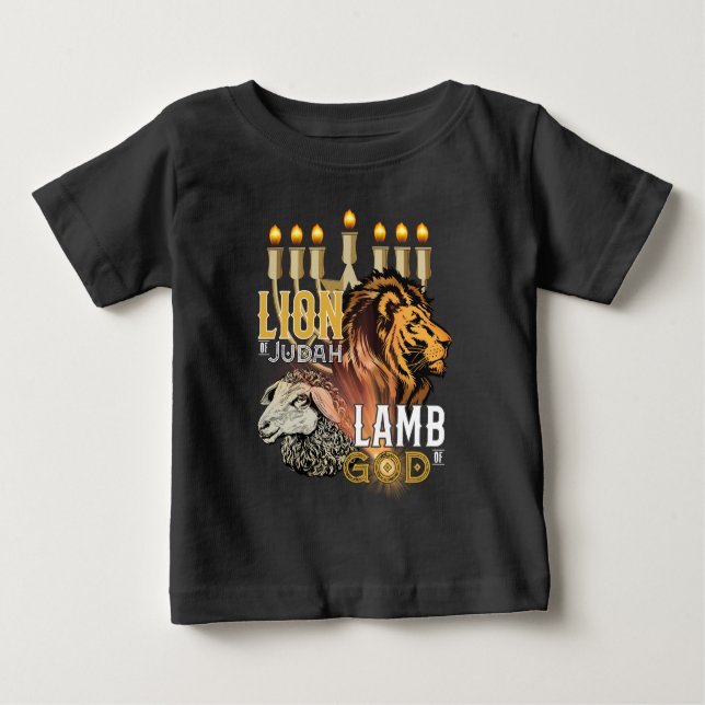 Camiseta De Bebé León De Judá Cordero De Dios (Anverso)
