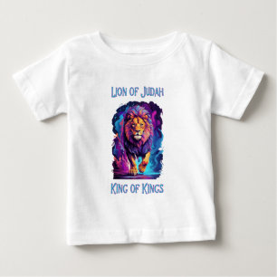 Camiseta De Bebé León de Judá Fe Jesús Regalo Cristiano