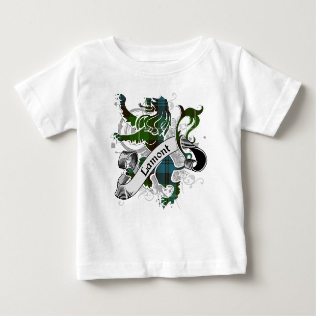 Camiseta De Bebé León de Lamont Tartán (Anverso)