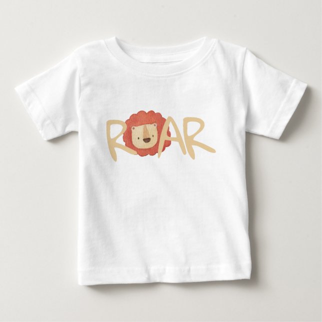 Camiseta De Bebé León dibujado lindo (Anverso)