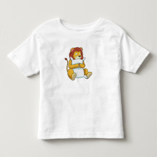Camiseta De Bebé León durmiendo con almohada