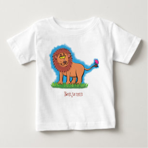 Camiseta De Bebé León feliz con ilustracion personalizado de maripo