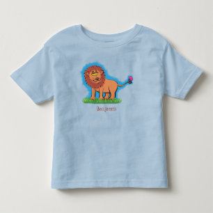 Camiseta De Bebé León feliz con ilustracion personalizado de maripo