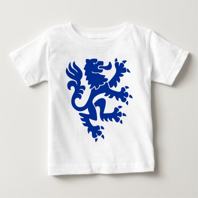 Camiseta De Bebé León heráldico 01 - Azul marino (Anverso)