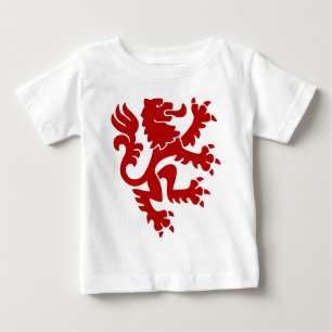Camiseta De Bebé León heráldico 01 - Rojo ruby
