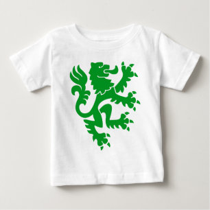 Camiseta De Bebé León heráldico 01 - Verde de hierba