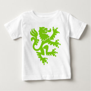 Camiseta De Bebé León heráldico 01 - Verde marciano