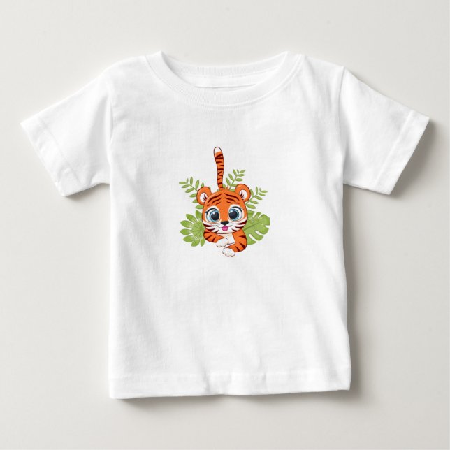 Camiseta de bebé león lindo (Anverso)