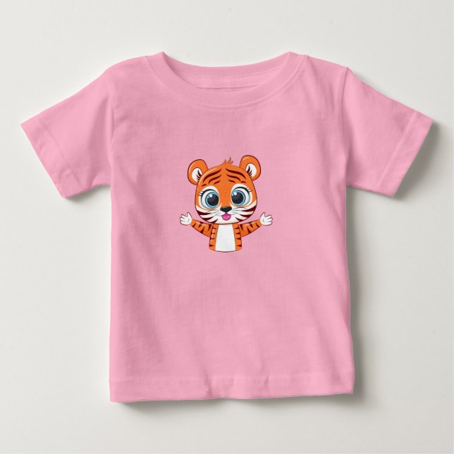 Camiseta de bebé león lindo (Anverso)
