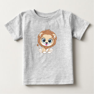 Camiseta de bebé león lindo