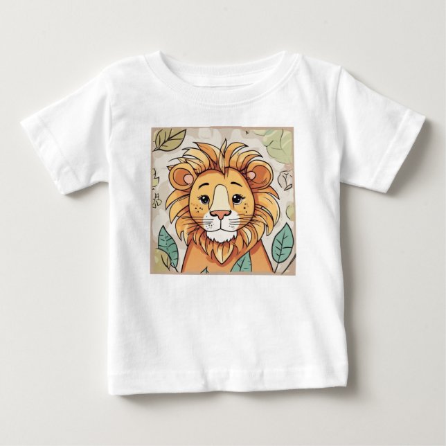 Camiseta De Bebé León lindo (Anverso)