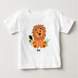 Camiseta De Bebé León lindo en la hierba con la bebé de marioneta T
