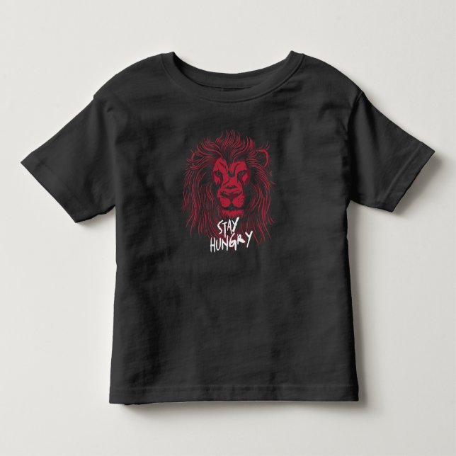 Camiseta De Bebé León Permanece Hambriento (Anverso)